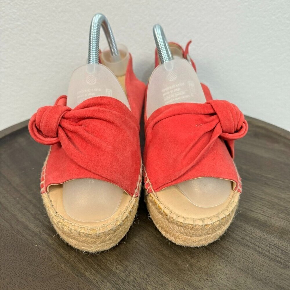 Franco Sarto Women's Pirouette Espadrille Bow Tie Slingback Wedge Sandal 9.5M - Picture 2 of 10